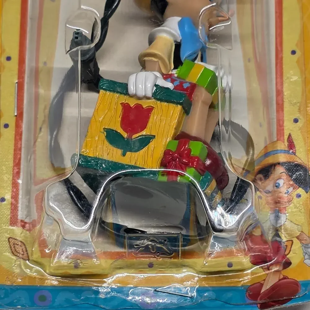Disney Pinocchio Illuminated Christmas Ornament EZ Light Santa's Best 1999 NIP